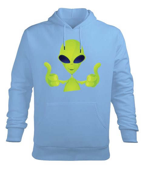 Tisho - Uzaylı Erkek Kapüşonlu Hoodie Sweatshirt