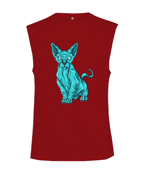 Tisho - Uzaylı mavi köpek fitness Kesik Kol Unisex Tişört