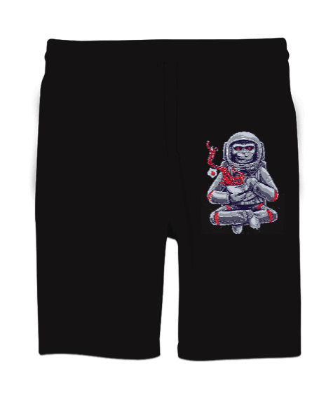 Tisho - Uzaylı maymun komik Unisex Sweatshirt Şort Regular Fit