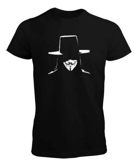 Tisho - V for Vendetta Siyah Erkek Tişört