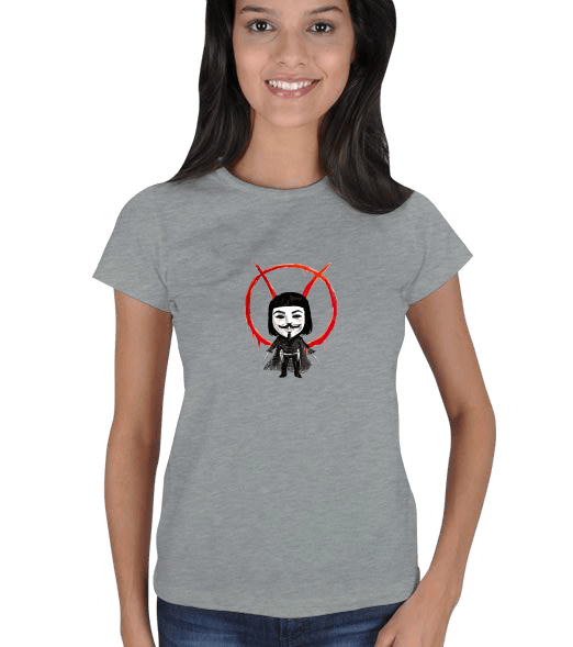 Tisho - V For Vendetta Tasarımlı Kadın Tişört