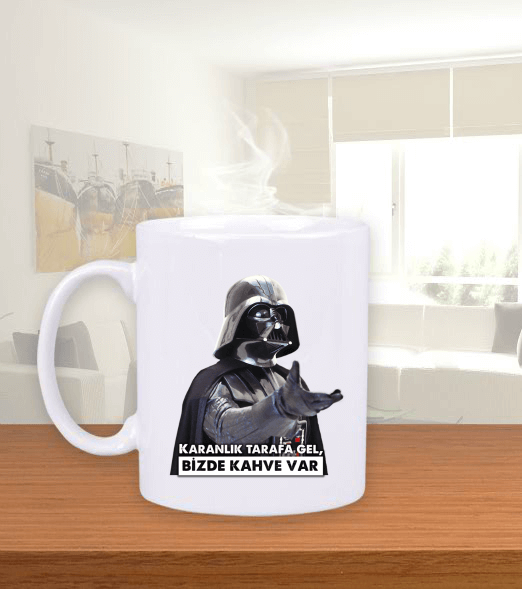 Tisho - Vader Coffee Beyaz Kupa Bardak