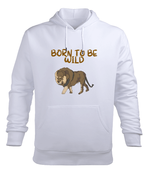 Tisho - Vahşi doğanlar aslan figürü Erkek Kapüşonlu Hoodie Sweatshirt