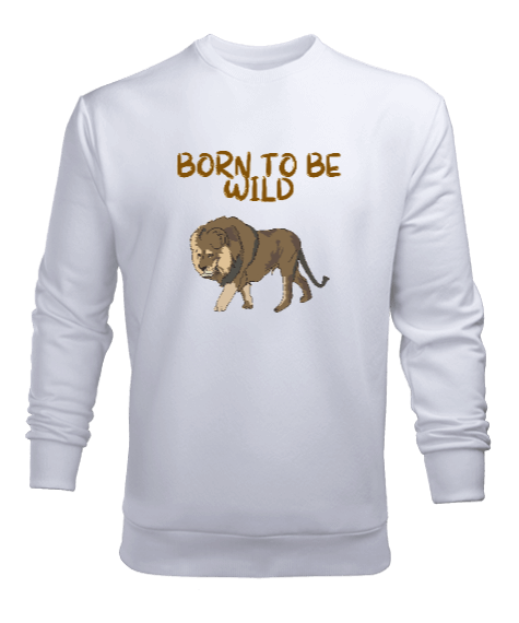 Tisho - Vahşi doğanlar aslan figürü Erkek Sweatshirt