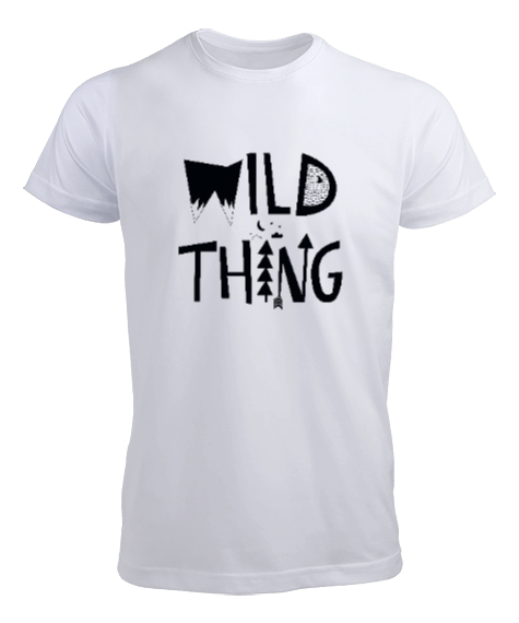 Tisho - Vahşi Dünya Düşünce - Wild Thing Beyaz Erkek Tişört