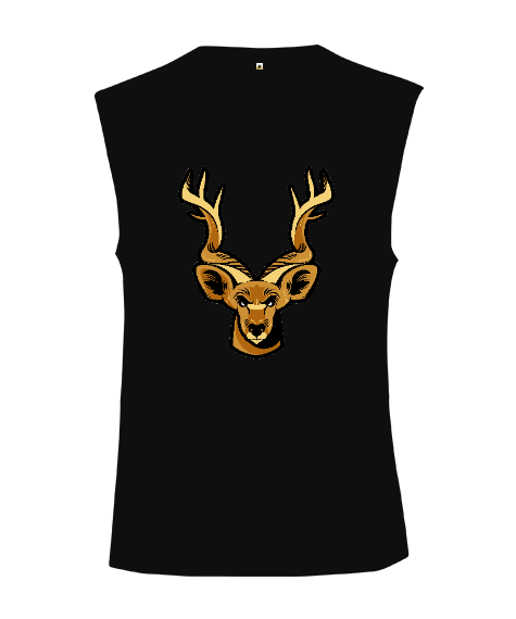 Vahşi geyik fitness motivasyon Kesik Kol Unisex Tişört