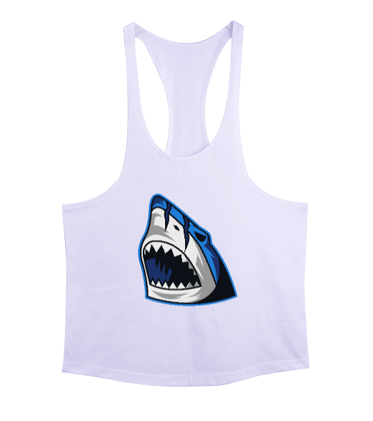 Tisho - Vahşi köpek balığı fitness motivasyon Erkek Tank Top Atlet