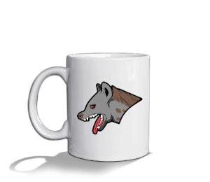 Tisho - Vahşi köpek Beyaz Kupa Bardak