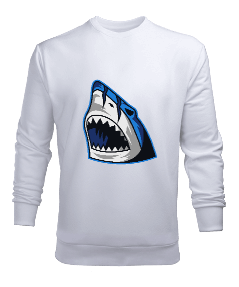 Tisho - Vahşi saldırıgan sudan çıkan dişli köpek balığı Erkek Sweatshirt