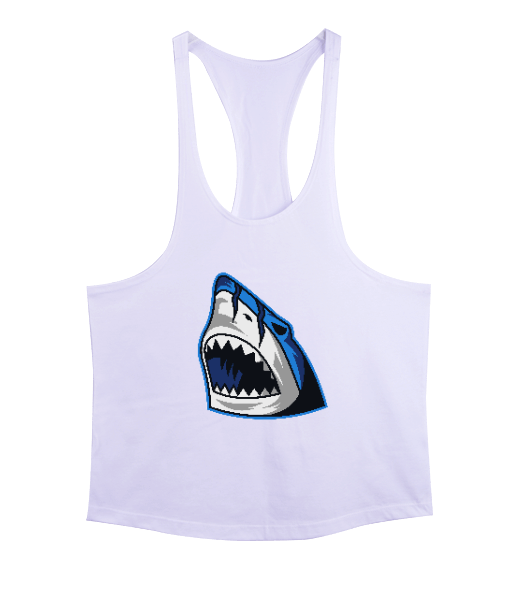 Tisho - Vahşi saldırıgan sudan çıkan dişli köpek balığı Erkek Tank Top Atlet