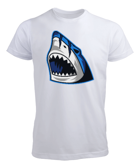 Tisho - Vahşi saldırıgan sudan çıkan dişli köpek balığı Erkek Tişört