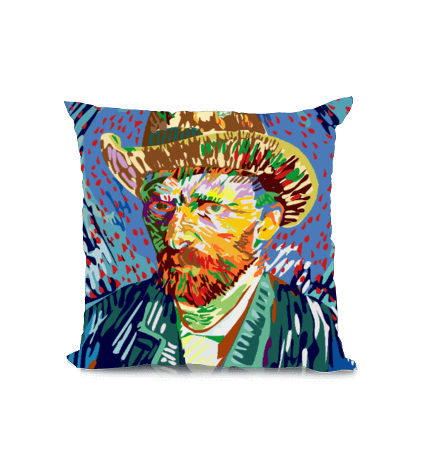 Tisho - Van Gogh oto portre Kare Yastık