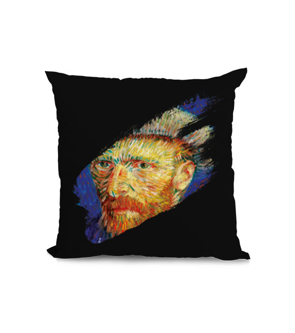 Tisho - Van Gogh Siyah Kare Yastık
