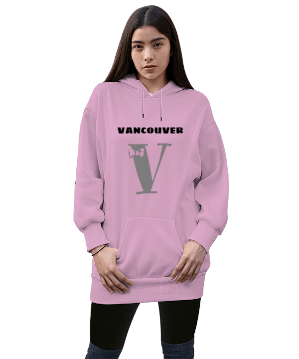 Tisho - VANCOUVER KADIN Kadın Uzun Hoodie Kapüşonlu Sweatshirt