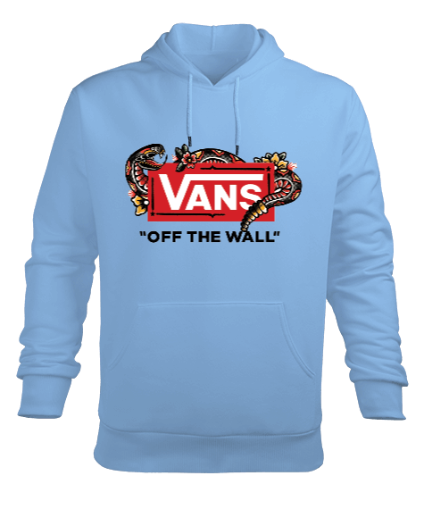 Tisho - Vans Tasarım Baskılı Erkek Kapüşonlu Hoodie Sweatshirt