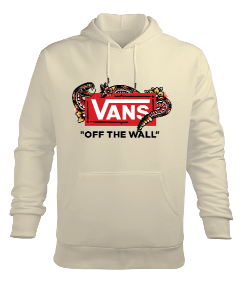 Tisho - Vans Tasarım Baskılı Erkek Kapüşonlu Hoodie Sweatshirt