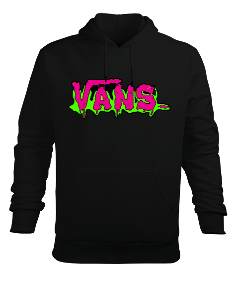 Tisho - Vans Tasarım Baskılı Erkek Kapüşonlu Hoodie Sweatshirt