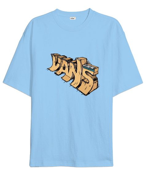 Tisho - Vans Tasarım Baskılı Oversize Unisex Tişört