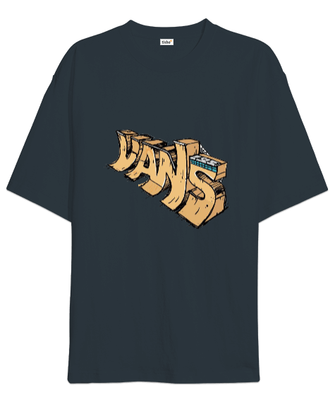 Tisho - Vans Tasarım Baskılı Oversize Unisex Tişört
