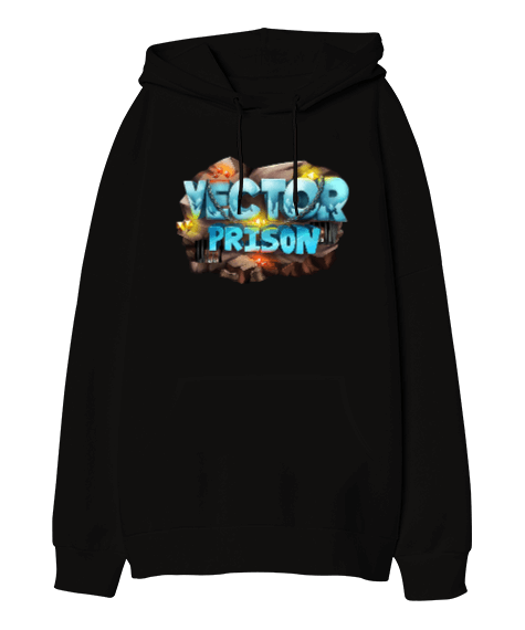 Tisho - Vector Prison Oversize Unisex Kapüşonlu Sweatshirt
