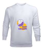 Veleyball Beyaz Erkek Sweatshirt - Tisho