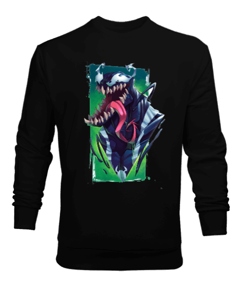 Tisho - Venom Tasarım Baskılı Erkek Sweatshirt