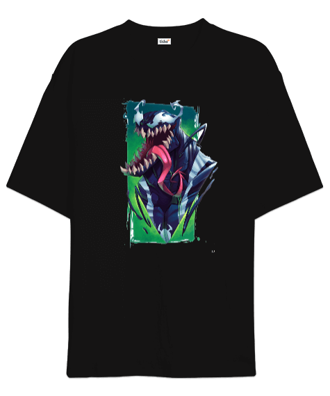 Tisho - Venom Tasarım Baskılı Oversize Unisex Tişört