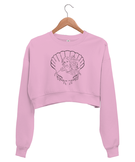 Tisho - Venüsün Doğuşu Kadın Crop Sweatshirt