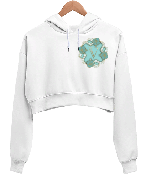 Tisho - Vestium Kadın Crop Hoodie Kapüşonlu Sweatshirt