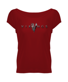 Tisho - Vikings kadın tişört Kadın Geniş Yaka Tişört