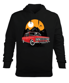 Tisho - Vintage car Erkek Kapüşonlu Hoodie Sweatshirt