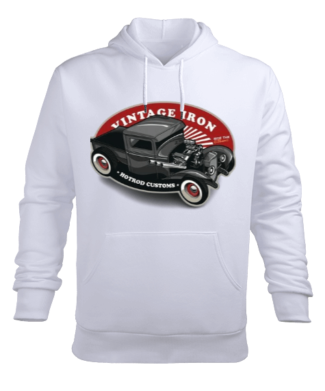 Tisho - Vintage iron Erkek Kapüşonlu Hoodie Sweatshirt