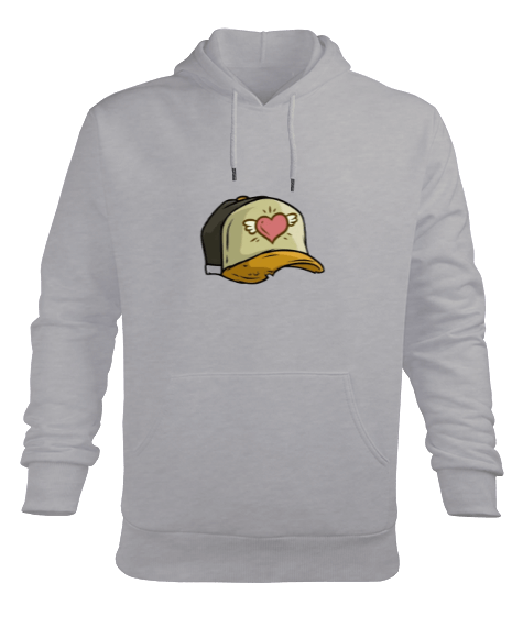 Vintage Kalpli Şapkalı Erkek Kapüşonlu Hoodie Sweatshirt - Tisho