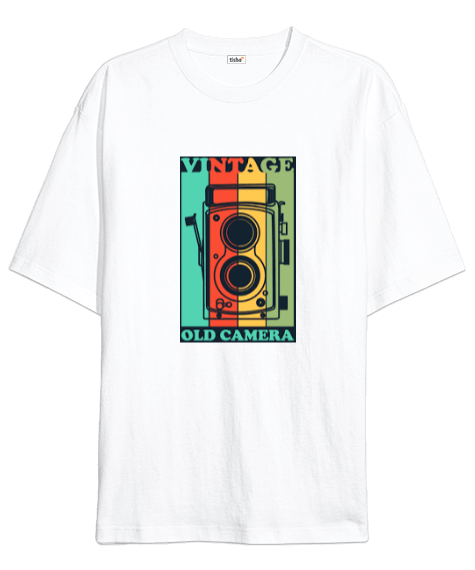 Tisho - Vintage old camera Oversize Unisex Tişört