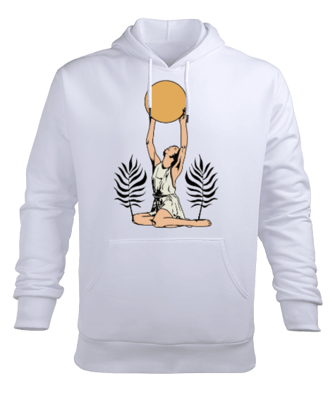 Tisho - Vintage Tasarım Erkek Kapüşonlu Hoodie Sweatshirt