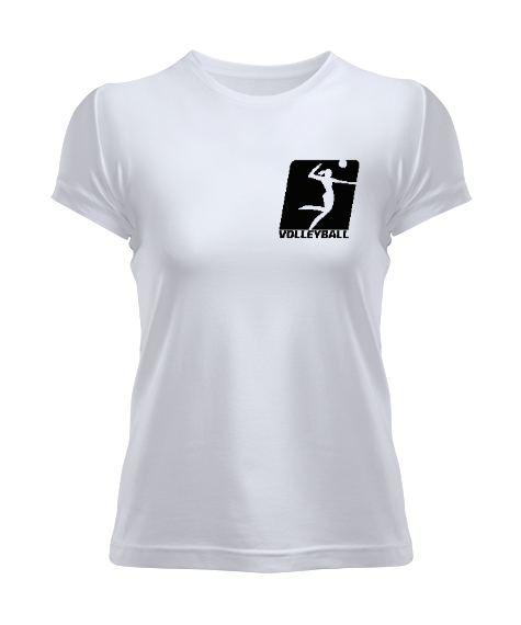 Tisho - Volleyball - Voleybol Beyaz Kadın Tişört
