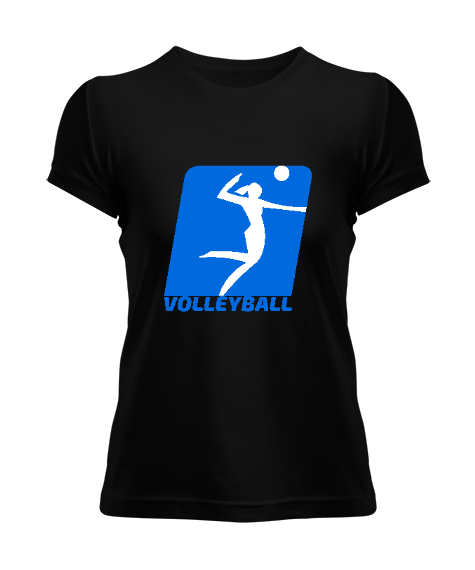 Tisho - Volleyball - Voleybol Siyah Kadın Tişört