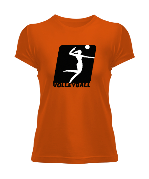 Tisho - Volleyball - Voleybol Turuncu Kadın Tişört