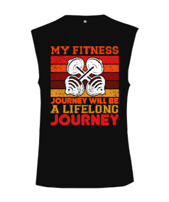 VORTEX Fitness spor yolculuğu Kesik Kol Unisex Tişört