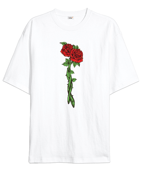 Tisho - VORTEX Gül Çiçek Ayçiçeği Oversize Unisex Tişört