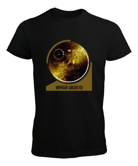 Tisho - Voyager Golden CD - Altın Bilgi CDsi Siyah Erkek Tişört
