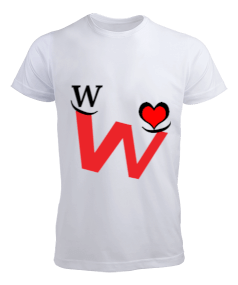 W-ağır bir kalp Erkek Tişört - Tisho