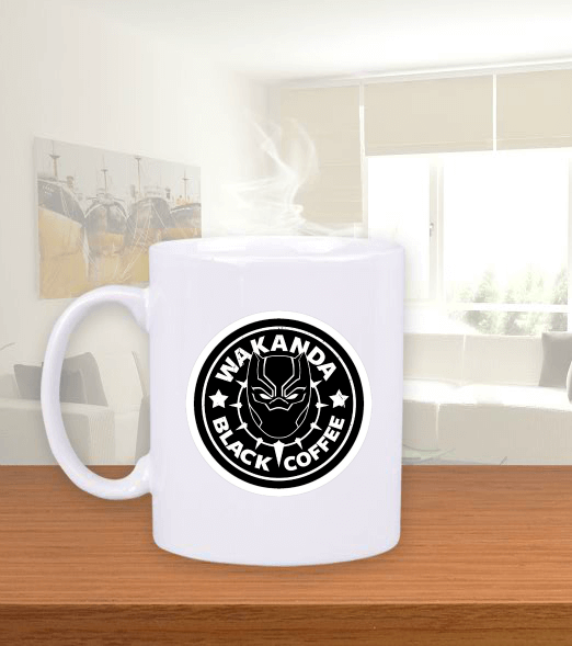 Wakanda Black Coffee Beyaz Kupa Bardak