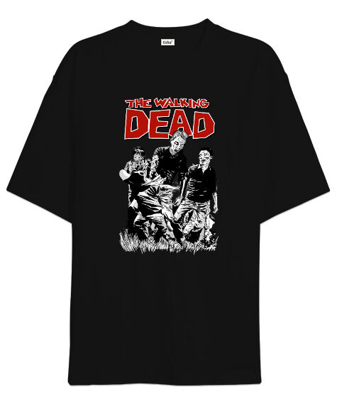 Walking Dead Siyah Oversize Unisex Tişört