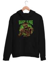 Walking Zombie - Zombi Siyah Unisex Kapşonlu Sweatshirt - Tisho