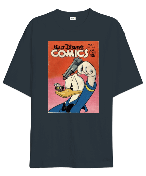 Tisho - walt disney comics duffy duck Oversize Unisex Tişört