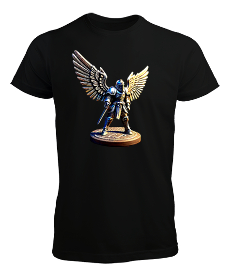 Tisho - Warrior angel Siyah Erkek Tişört