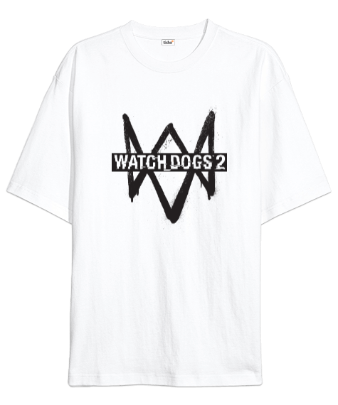 Watch Dogs Logolu Oversize Unisex Tişört