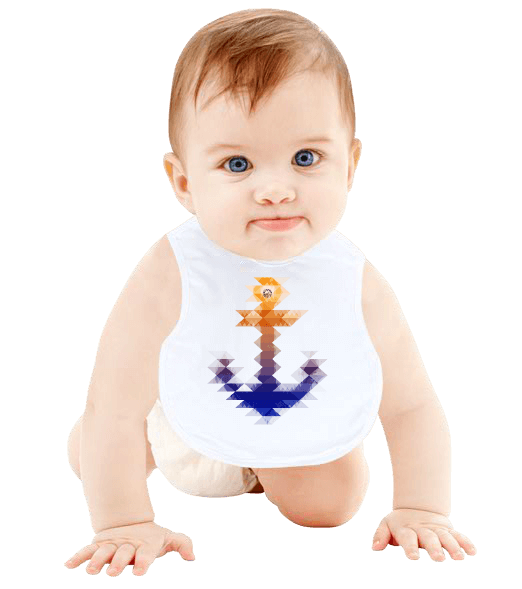 Tisho - Watercolor Çapa Bebek Mama Önlüğü