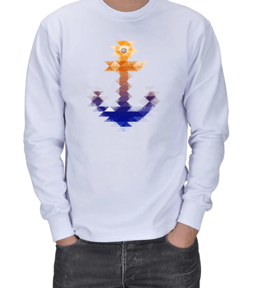 Tisho - Watercolor Çapa ERKEK SWEATSHIRT